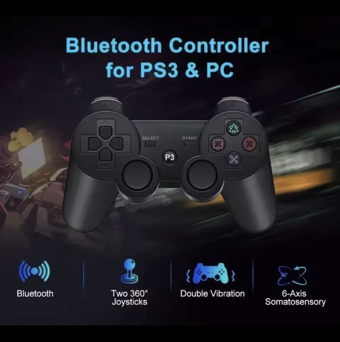 Бездротовий геймпад для PS3 / Bluetooth джойстик SIXAXIS
