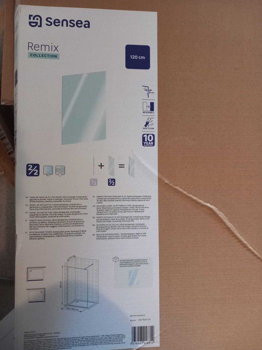 Painel de Duche SENSEA 200x95cm + Perfis (Nunca Foi Usado)