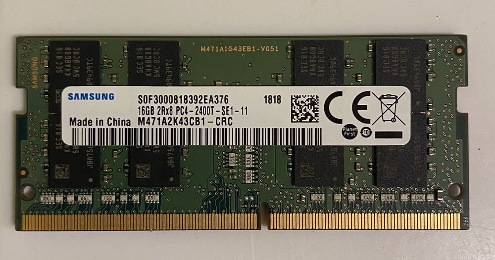 DDR4 so-dimm 16gb оперативна памʼять Samsung  для ноутбука