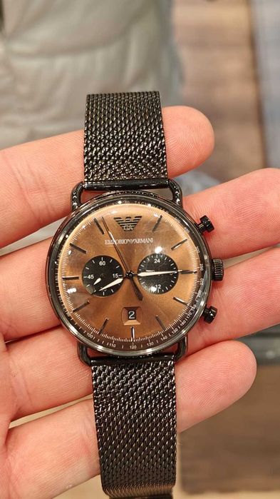 Zegarek Emporio Armani AR1114 | elegancki brąz