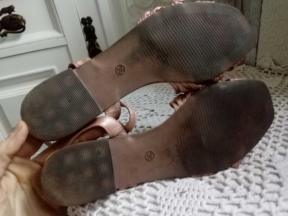 GRATIS złote sandały buty letnie damskie 38 oryginalne stylowe