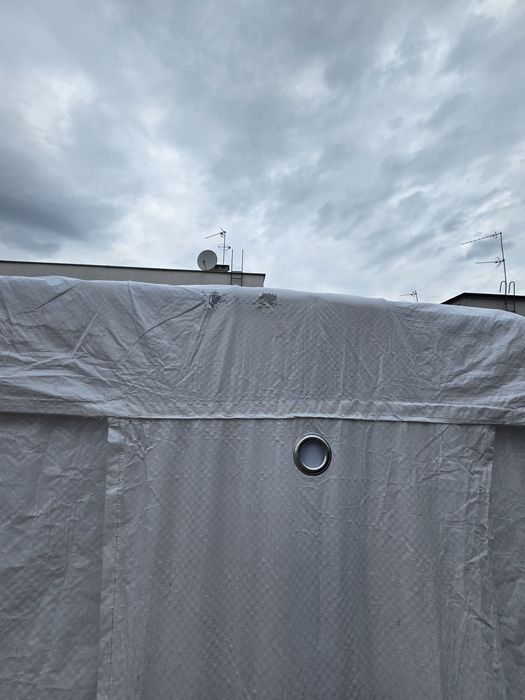Bialy  pawilon ogrodowy 3X9m, 8 ścian imprezowy handlowy