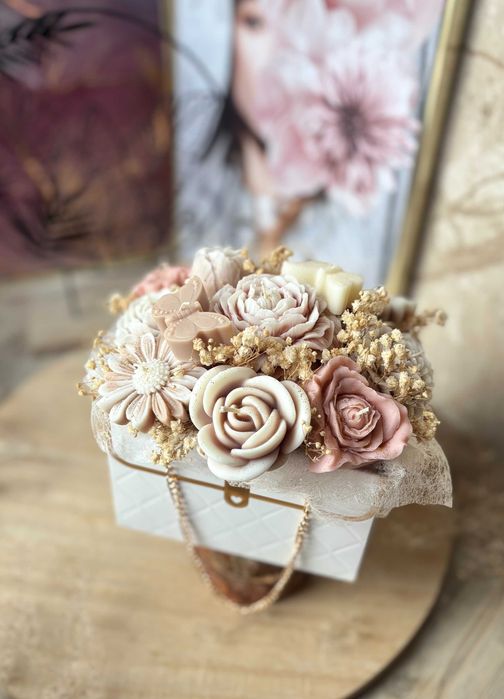 Flowerbox Bukiet ze świec sojowych w torebce