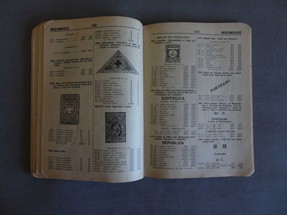 Livro Catálogo de selos postais de Portugal e Colónias 1947 - A Simões