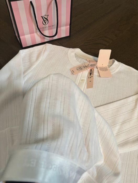 Nowa oryginalna piżama pidżama Victoria’s Secret biala S/36