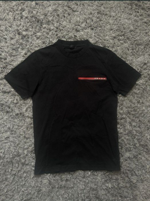 Футболка prada milano black t-shirt чорна