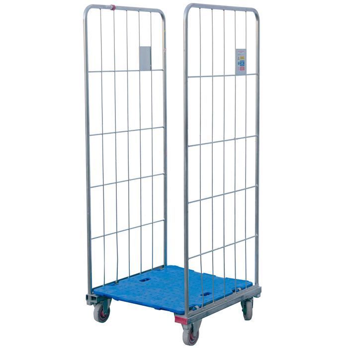 Rollkontener (rollcage, rollbox) wózek siatkowy transportowy niebieski