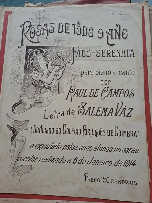 Antigas pautas de música Portuguesa