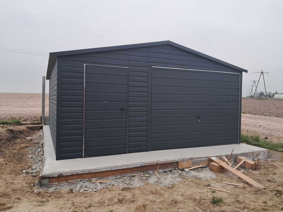Garaż blaszany 5x5 Wzmocniony PROFILAMI. Producent SZYBKA REALIZACJA