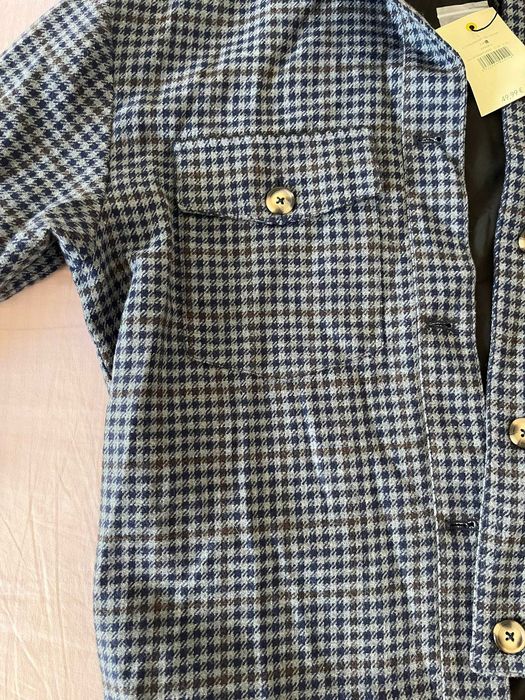 Sobrecamisa Gocco pied-de-poule azul, 8-10 anos (L)