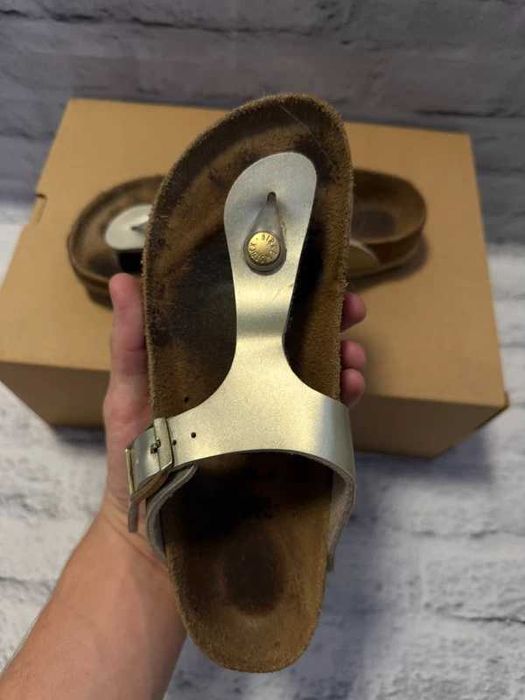 Klapki Birkenstock Gizeh Metalic Gold Japonki EU 36