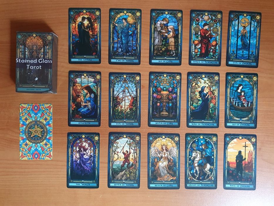 Sprzedam nowe karty Stained Glass Tarot Witrażowy