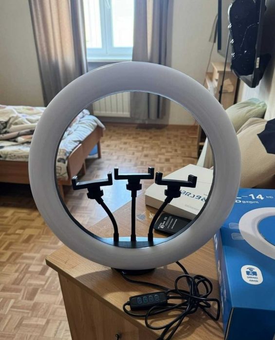 Кільцева лампа led 36 см для фото відео блогерів світло