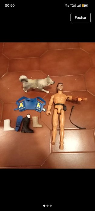 Action Man Nórdico com Lobo Vintage
