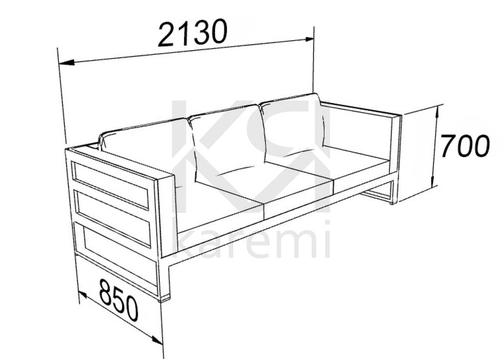 Meble ogrodowe kolekcja PREMIUM : sofa, 2xfotel, ława z blatem dębowym