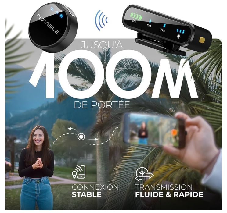 Bezprzewodowy mikrofon krawatowy Lavalier do iPhone'a, Androida