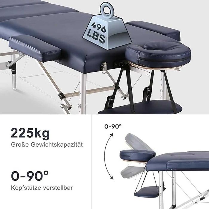 D40-Mesa marquesa massagem portátil ajustável, profissional