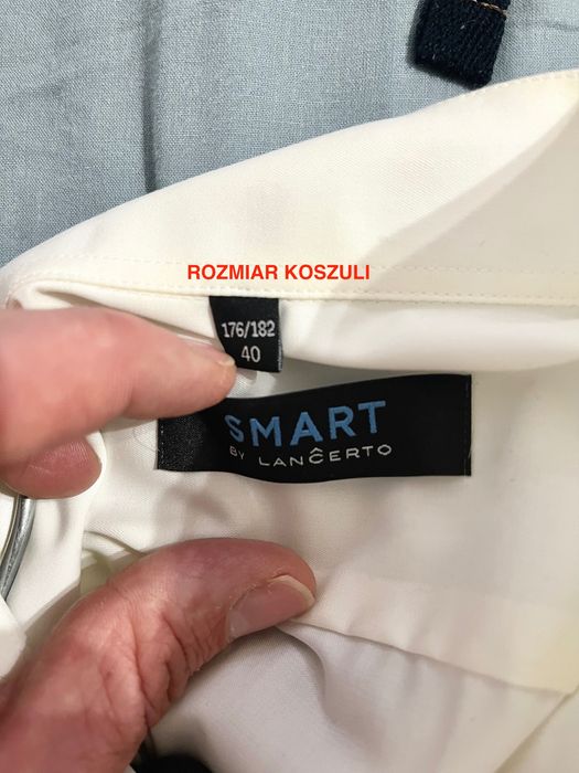 LANCERTO smoking ślubny Czarny Wełniany z Klapami Szalowymi black tie