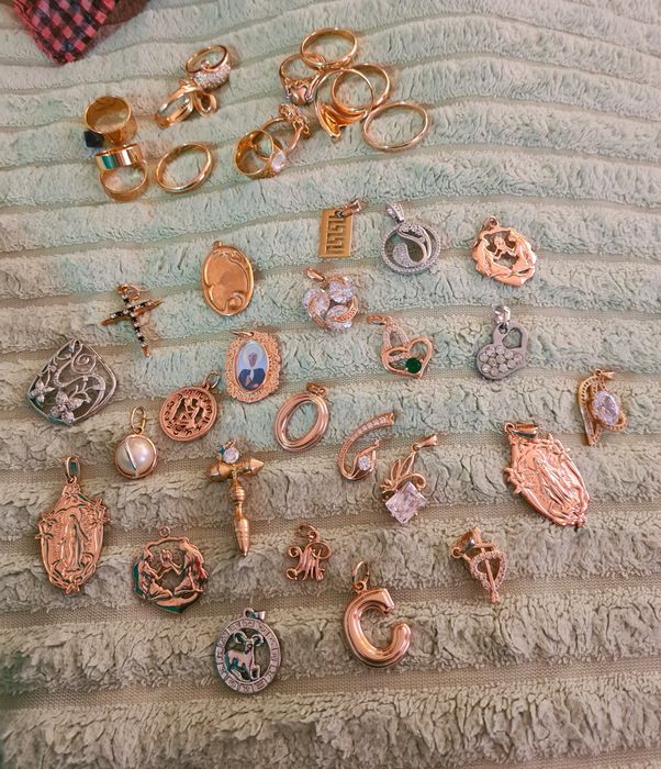 Медицинское золото Xuping- остатки Лот Цепь браслет кольца крестики