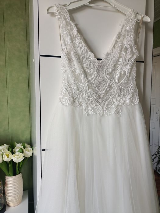 Suknia ślubna Miguela Julii Gastoł rozmiar 38 ivory