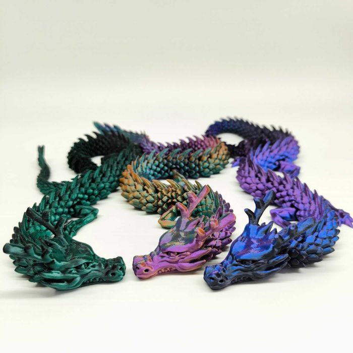3D-друк Дракон-хамелеон-антистрес 45см