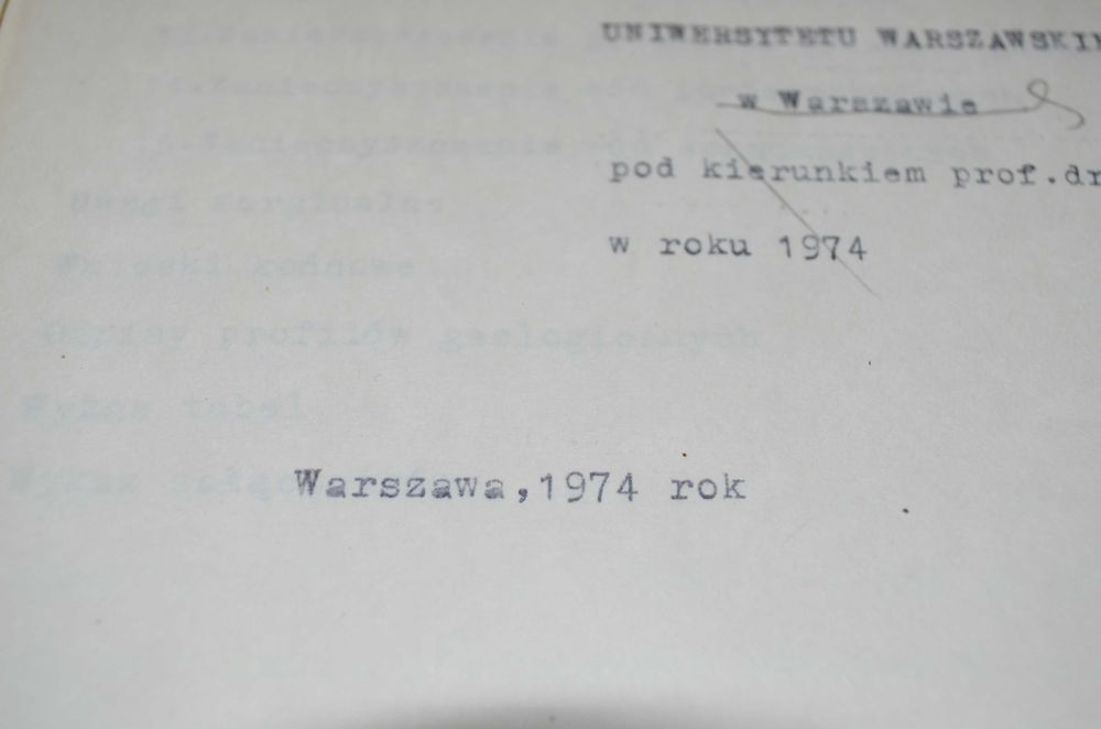 Stara praca magisterska 1974 rok