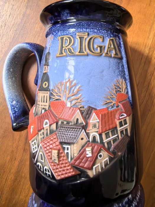 Kufel. Łotwa. Riga, starowka. Ceramika. Rekodzielo. Nowy.