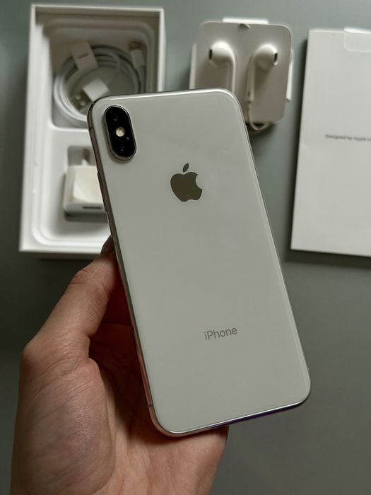 iPhone X Silver 256GB, повна комплектація
