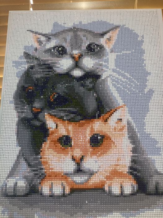 Картина " Милі мордочки" ( алмазна мозаїка)