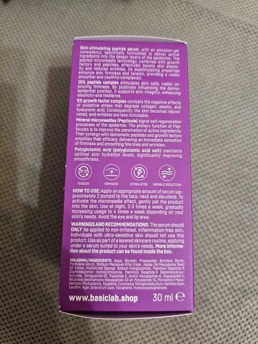 Basiclab Esteticus Stymulujące serum peptydowe, mikroigły, 30ml