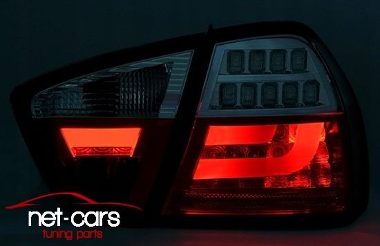 Lampy tylne tył BMW E90 05-08 LED Diodowe LIGHTBAR czerwono biale