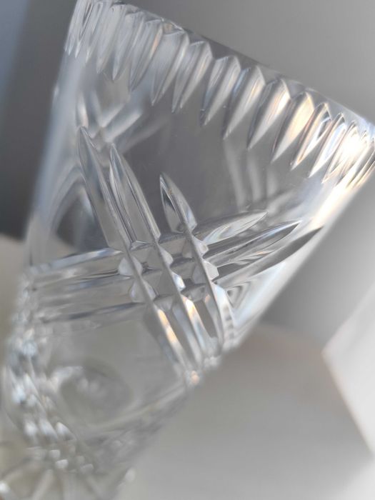 Kryształowy wazon vintage PRL 17 cm