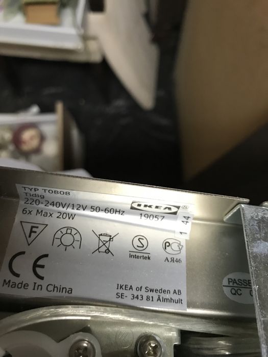 Lampa wisząca sufitowa 6 punktowa nad stół blat IKEA Tidig