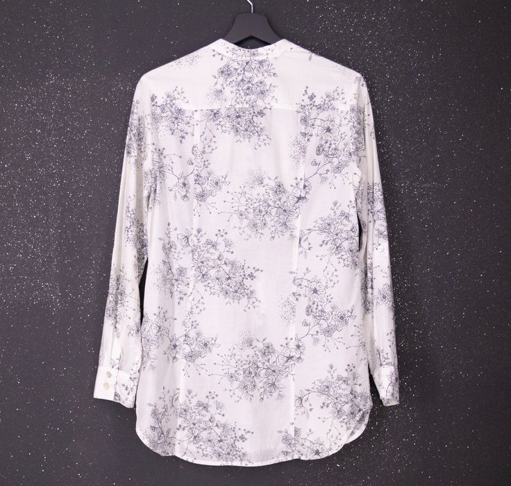 Elegancka koszula damska M 38 z jedwabiem jedwab bawełna H&M biała