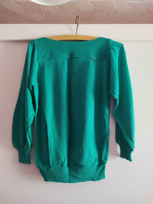 Sweter zielony damski