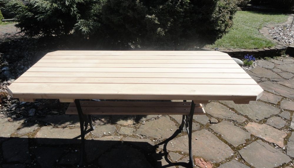 Stół ogrodowy, jodłowy, olchowy z półką, meble ogrodowe GALERIA