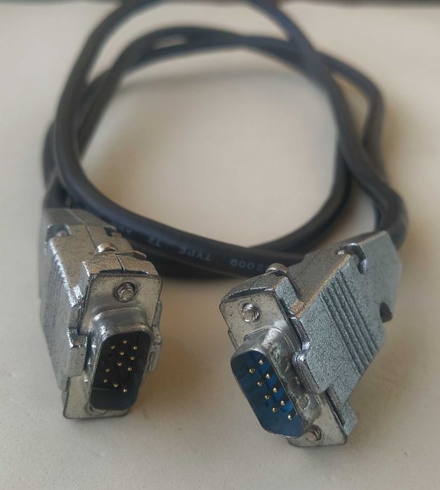 Cabo Adaptador RS232 DB9 Macho para VGA Macho (1,5m) – Fichas Metálicas Desmontáveis