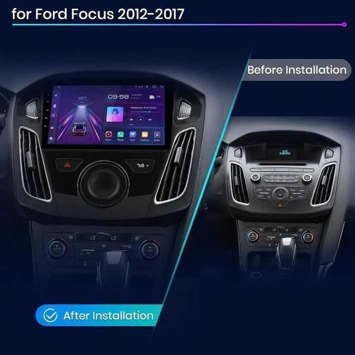 Ford Focus MK3 2011-2019 – Radio Android 15 9" CarPlay Android Auto GPS Nawigacja Stacja Multimedialna WiFi Bluetooth PL 1GB/32GB