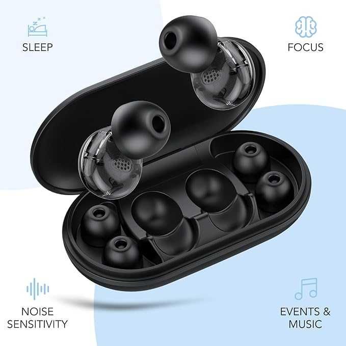 Zatyczki do uszu z redukcją szumów Redukcja hałasu podczas snu