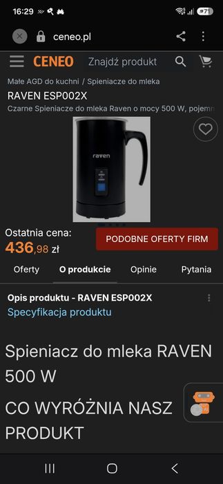 Raven Spieniacz do mleka