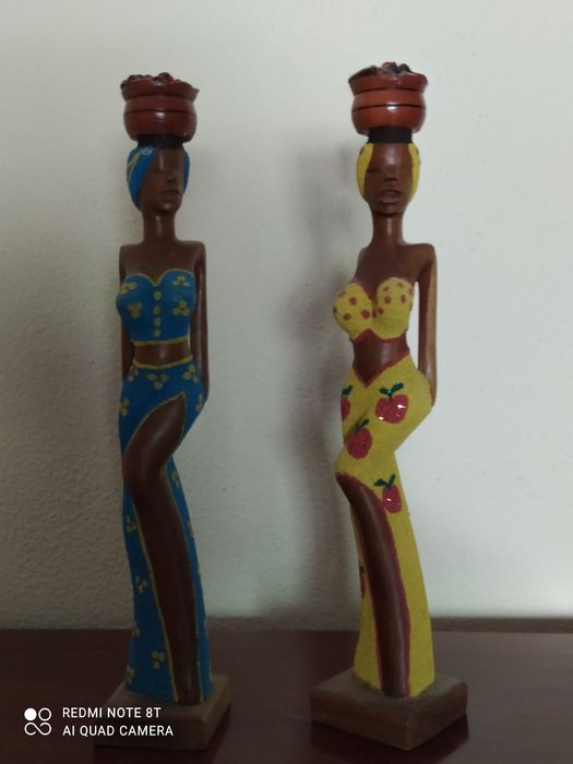 Duas estatuetas tipicas de Cuba vindas de lá