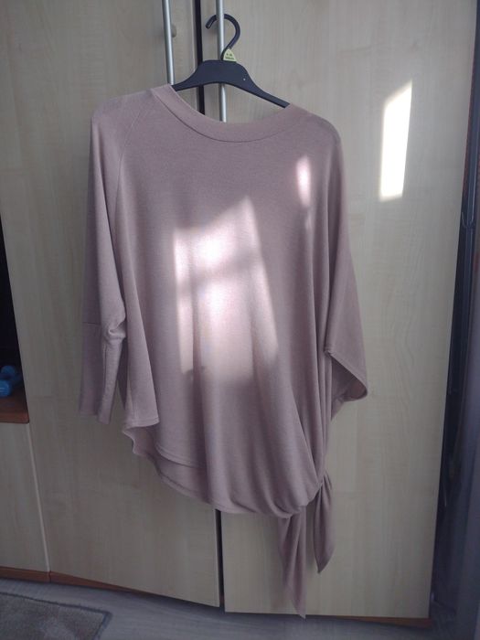 Sweterek, narzutka, poncho beżowe