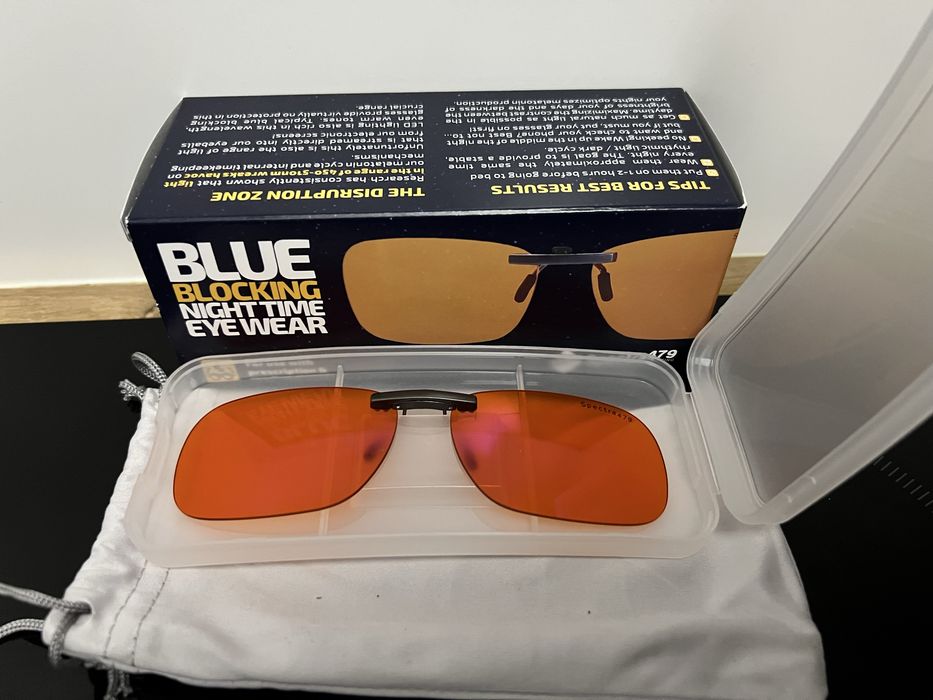Spectra479 Blue Blocking Glasses + Clip-On 99.9% | Sen/Gaming