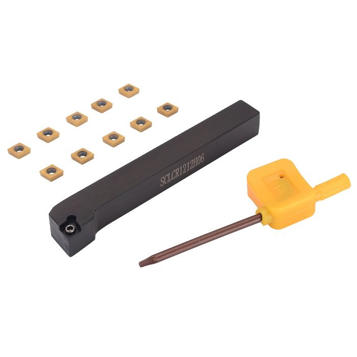 Токарный резец проходной SCLCR1212H06 12х12 мм и 10 пластин