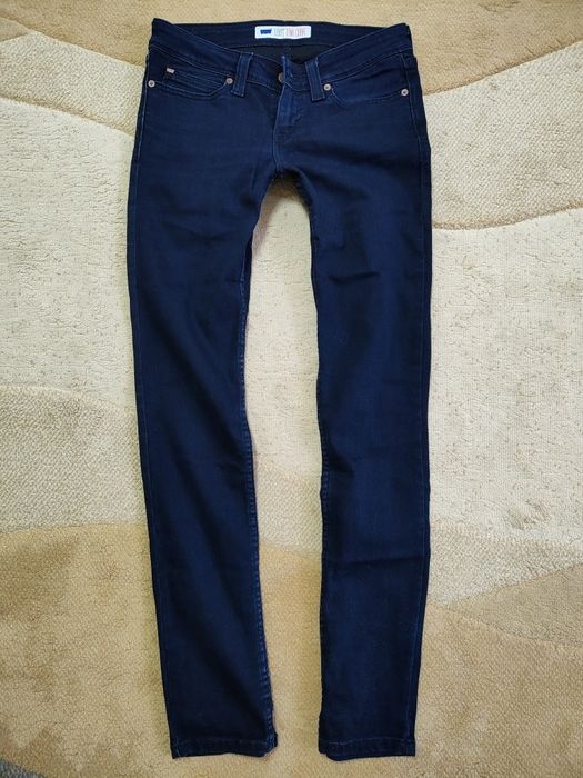 Levi's Demi Curve W27 L32 Granatowe Biodrówki Wąskie nogawki