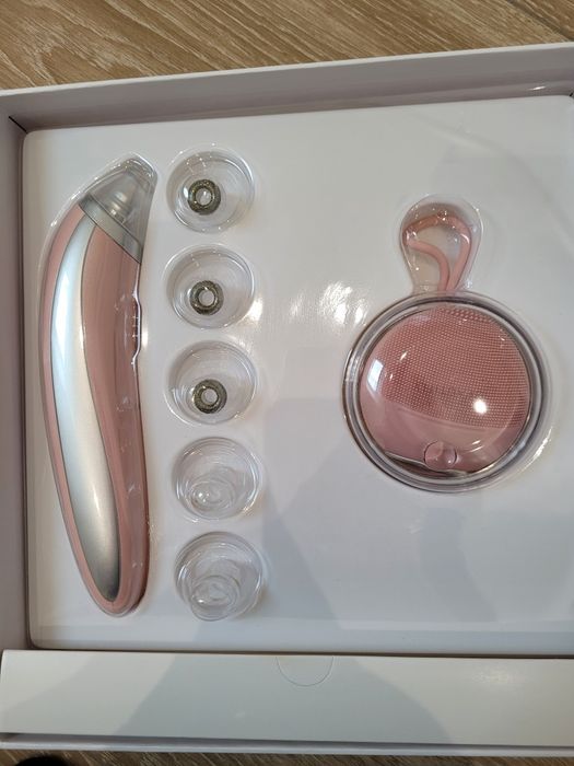 Mikrodermabrazja B-Derma + szczoteczka soniczna B-Pure Blush zestaw pr