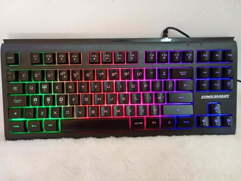 Lumsburry rainbow led backlit klawiatura usb przewodowa