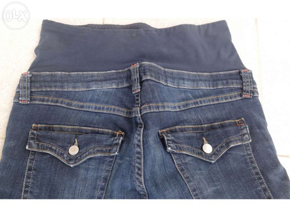 Calças de grávida – h&m mama – 46 – ganga – azul