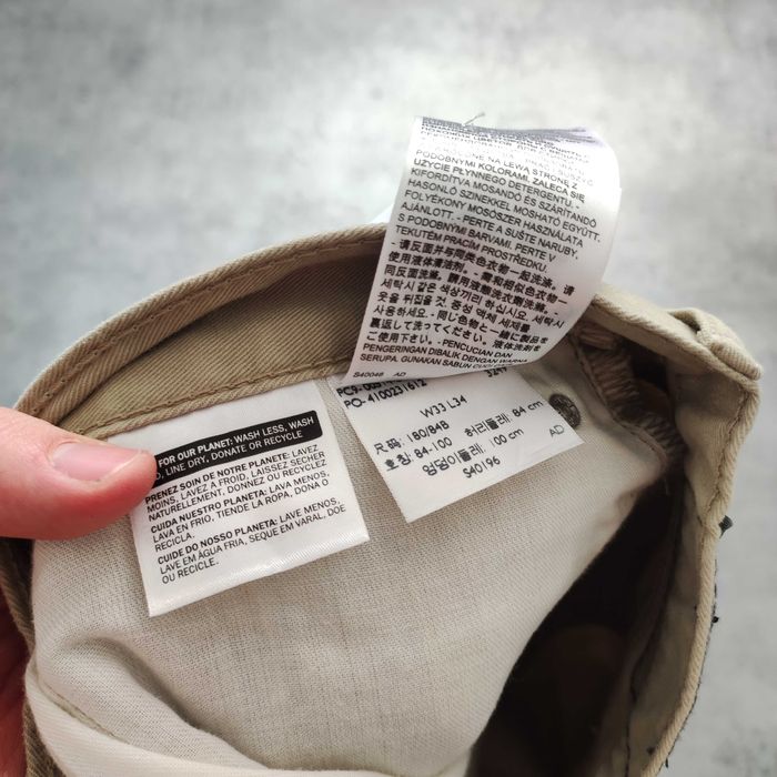 MĘSKIE Eleganckie Spodnie Denim Chino Levis PREMIUM 514 Beżowe Proste