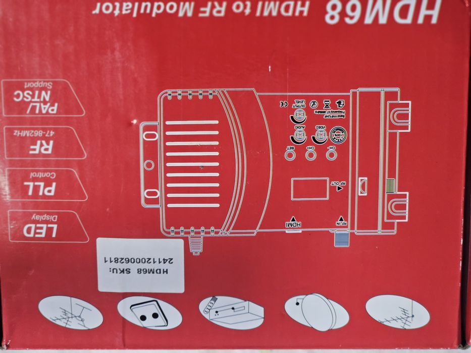 Modelador HDMI para sinal RF UHF VHF Novo